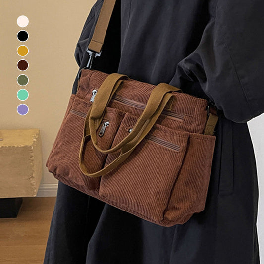 🤎 Elegant skuldertaske i vintage-stil – ensfarvet, praktisk og stilfuld til hverdagsbrug