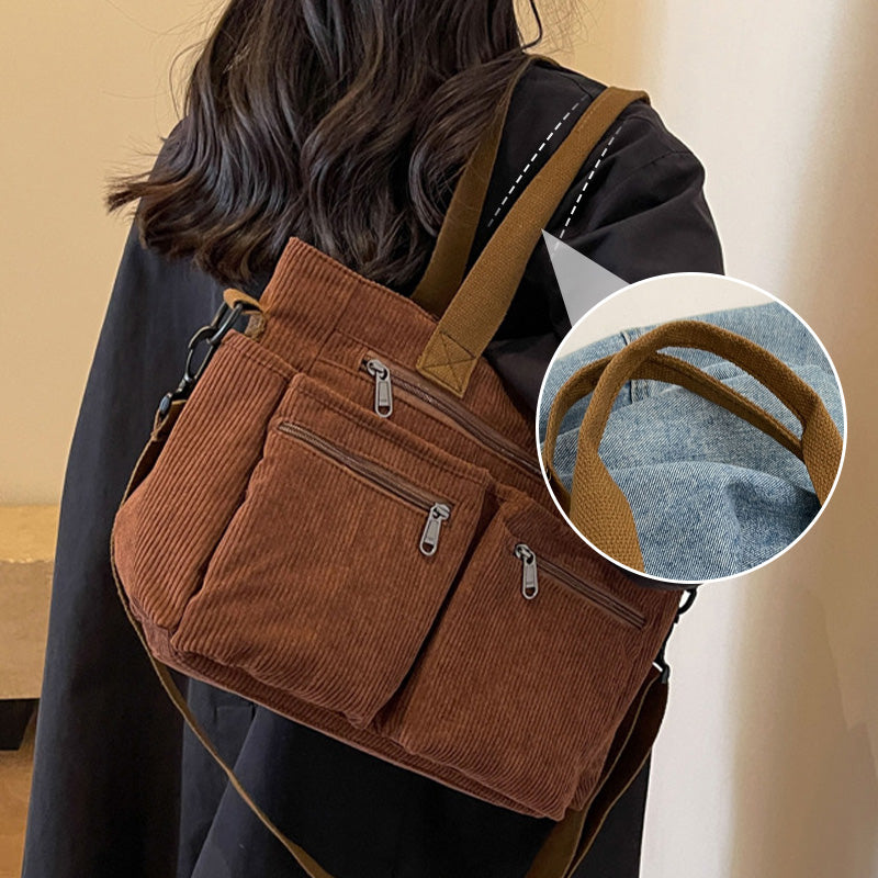 🤎 Elegant skuldertaske i vintage-stil – ensfarvet, praktisk og stilfuld til hverdagsbrug