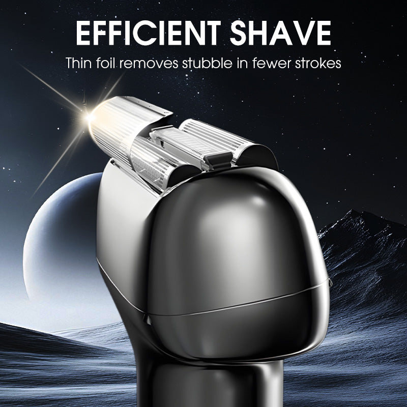 💎 50 % RABAT! 💎 Genopladelig elektrisk barbermaskine til mænd – 3D-vippehoved, IPX6-vandtæt og USB-C-hurtigopladning ⚡🪒