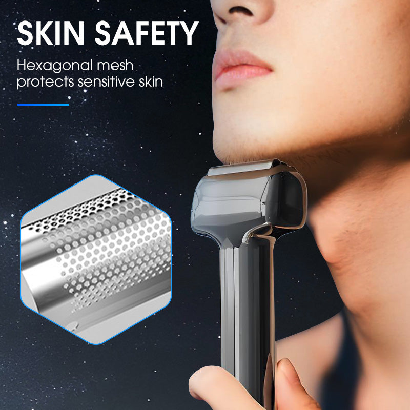 💎 50 % RABAT! 💎 Genopladelig elektrisk barbermaskine til mænd – 3D-vippehoved, IPX6-vandtæt og USB-C-hurtigopladning ⚡🪒