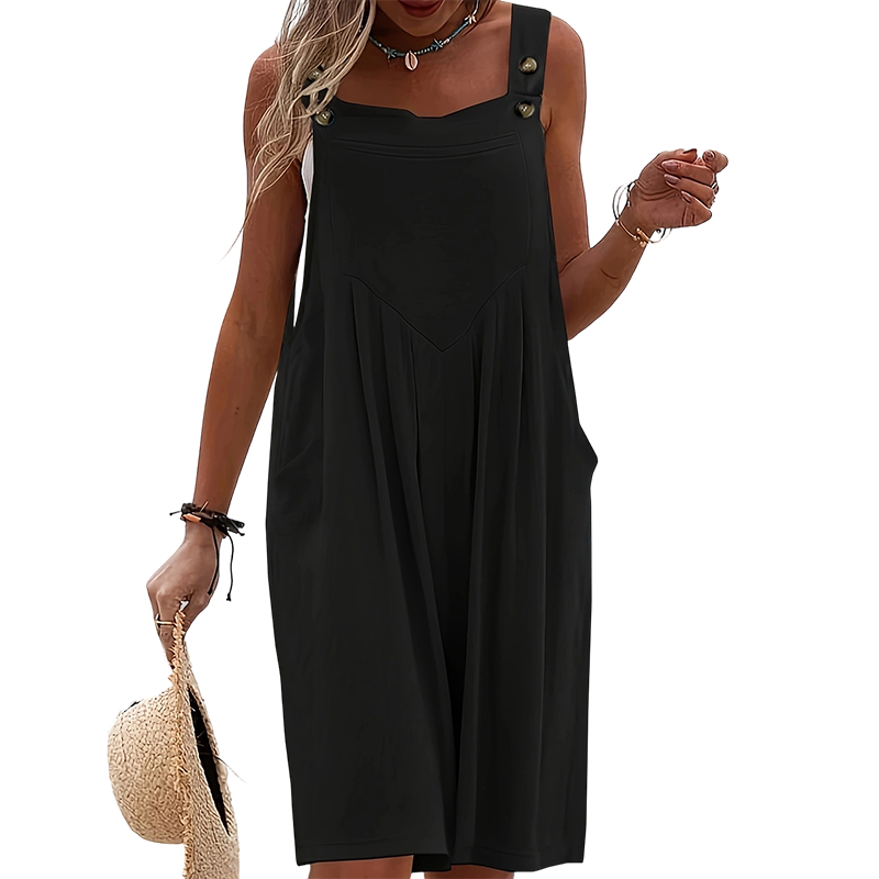 Ærmeløs jumpsuit med brede ben til sommerbrisen