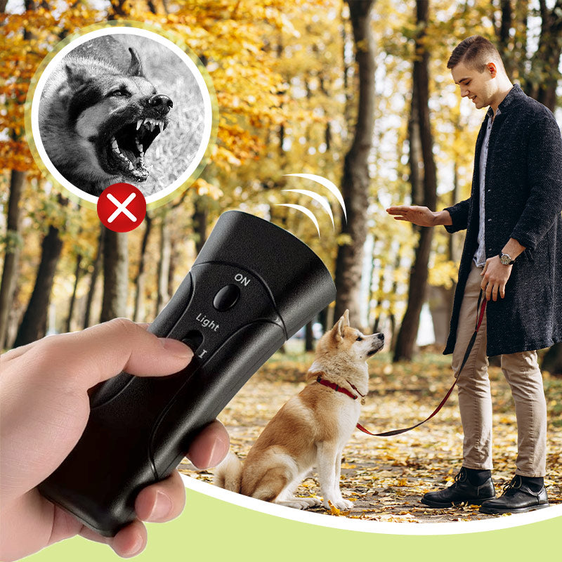 🐕‍🦺 BEGRÆNSET TILBUD: 50 % RABAT! ✨ Kompakt ultralydsafskrækkeren til hunde – sikker og bærbar ✨