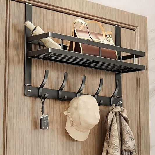 🪄 BEGRÆNSET TILBUD: 50 % RABAT! ✨ Dørkrog med kurv – pladsbesparende, robust, monteres uden værktøj 🚪