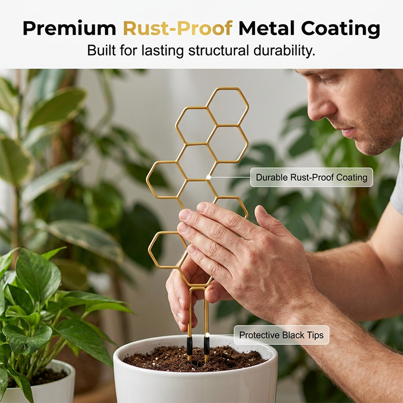 🌿 BEGRÆNSET TILBUD: 50 % RABAT! ✨ Plantegitter i bikubemønster – rustfrit, stabelbart, nemt at montere 🐝