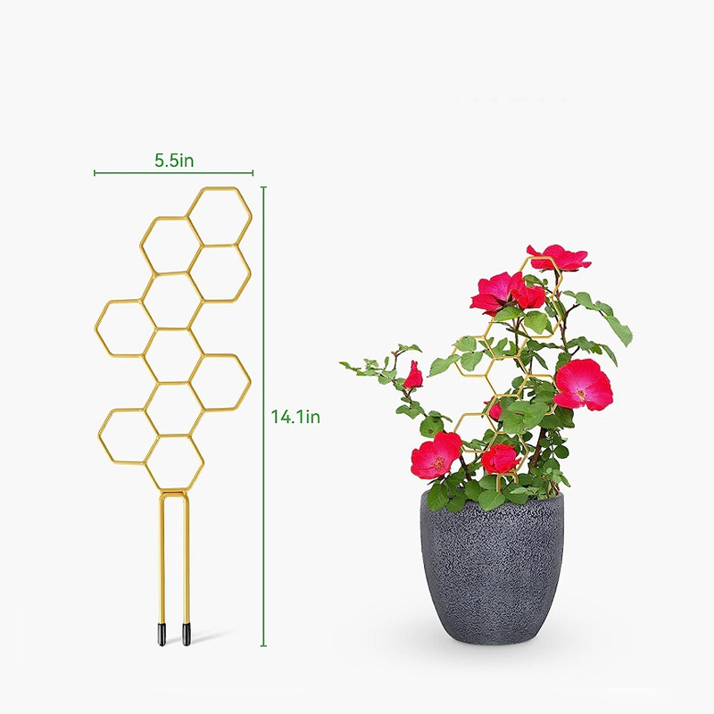 🌿 BEGRÆNSET TILBUD: 50 % RABAT! ✨ Plantegitter i bikubemønster – rustfrit, stabelbart, nemt at montere 🐝