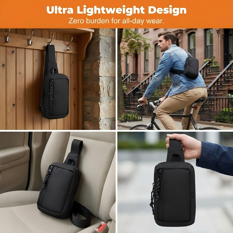 🎒 BEGRÆNSET TID: 50 % RABAT! 💥 Urban Commuter-skuldertaske til mænd – minimalistisk, vandafvisende, let ✨
