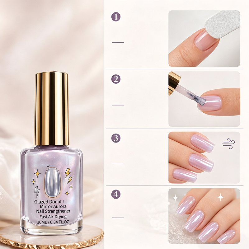 🎉 2026-udsalg — Over 24.700 solgt!💅 Lilac Glossy Mirror negleforstærker