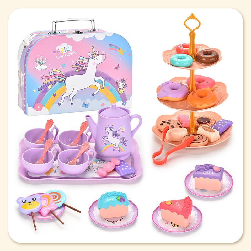 🦄 50 % RABAT I BEGRÆNSET PERIODE! ⚡ Unicorn Castle legete-sæt – børnesikkert, bærbart, stimulerer fantasien ✨