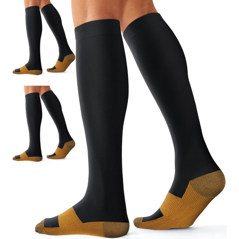 🧦 BEGRÆNSET TILBUD: 50 % RABAT! ⚡ Unisex-kompressionsstrømper med kobber og gradueret kompression – giver støtte, holder fødderne friske og passer til mange forskellige situationer ✨