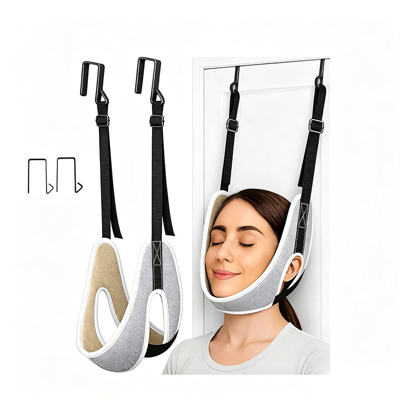 🧘 BEGRÆNSET TID: 50 % RABAT! 💆 Nakkeudstrækningsapparat til montering på døren til lindring af nakkesmerter – nem opsætning, skånsom lindring, velegnet til brug i hjemmet ✨