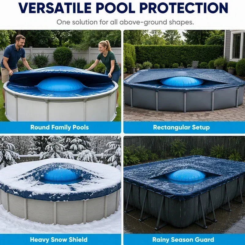❄️ 50 % RABAT I BEGRÆNSET PERIODE! ✨ Rund oppustelig luftpude til vinterklargøring af swimmingpool – aflaster istryk, vinterbeskyttelse til swimmingpool 🏊