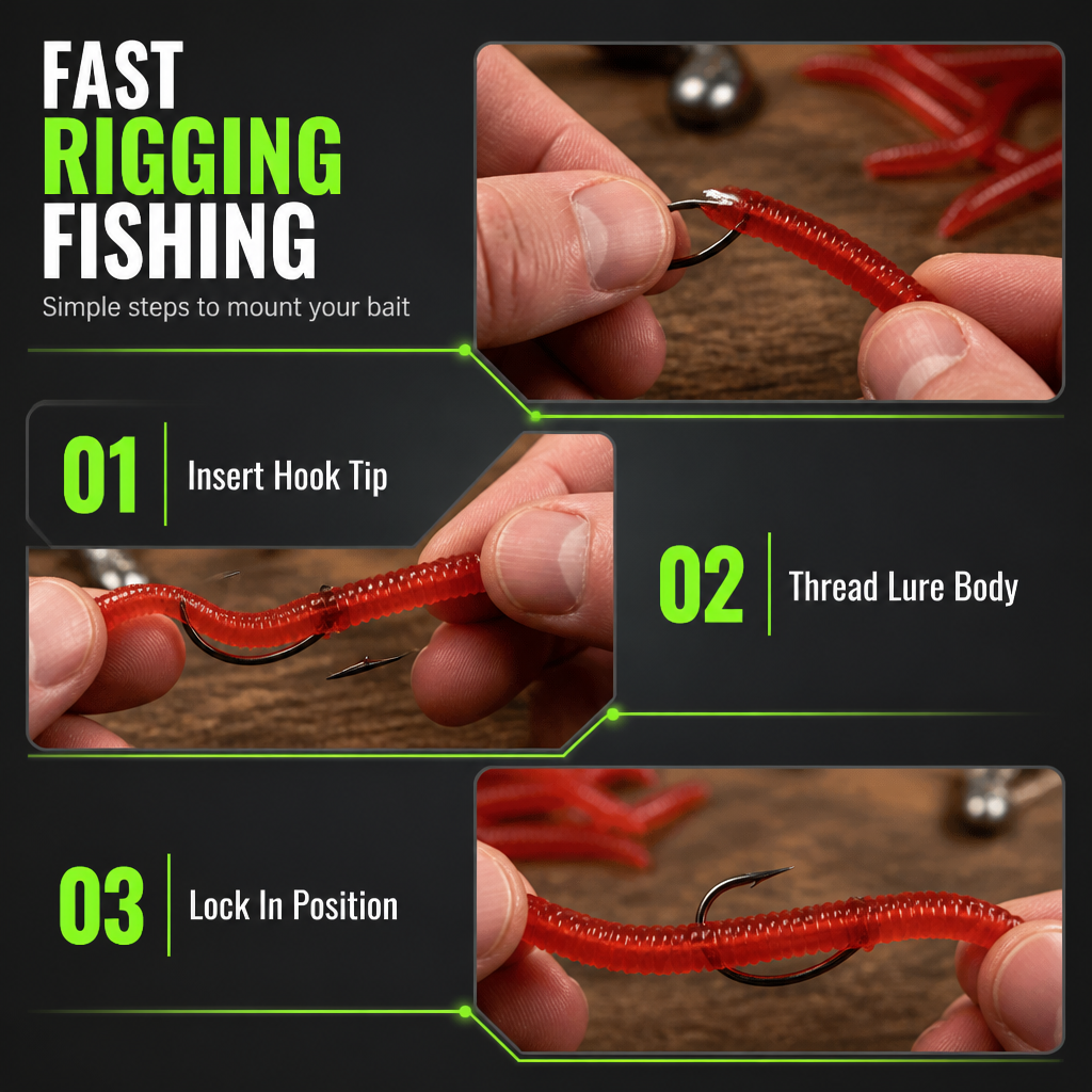 🎣 50 % RABAT I BEGRÆNSET PERIODE! ✨ Simulerede bløde fiskekroge i form af regnorm – duftende, naturtro, holdbare 🌊