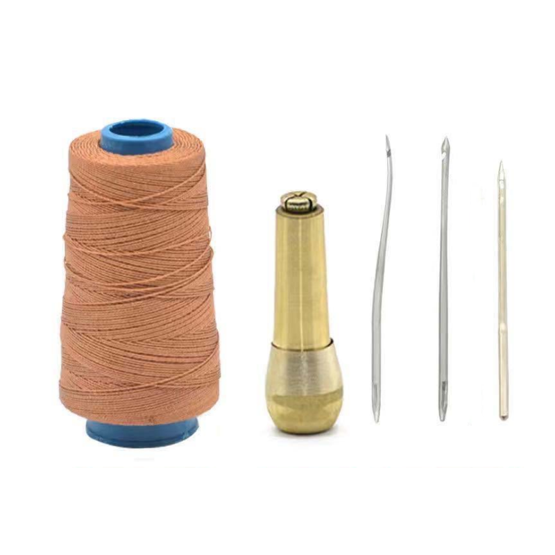 🪡 BEGRÆNSET TID: 50 % RABAT! ✨ Lædersy-sæt med voksbehandlet tråd – udskiftelige nåle, 6 stk. 🧵