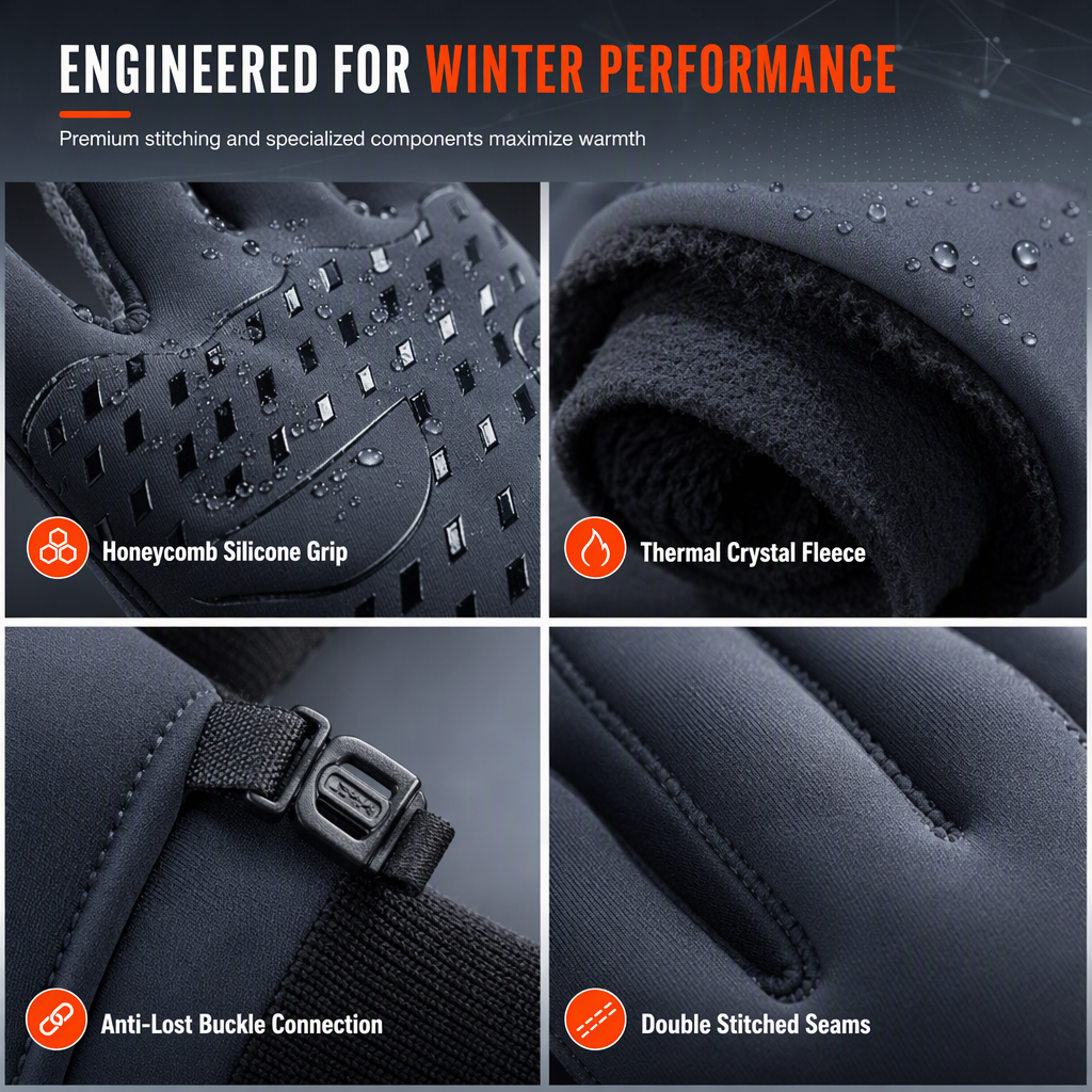 🧤 50 % RABAT I BEGRÆNSET PERIODE! ❄️ Termohandsker i høj kvalitet – varme, touchscreen-kompatible, skridsikre ✨